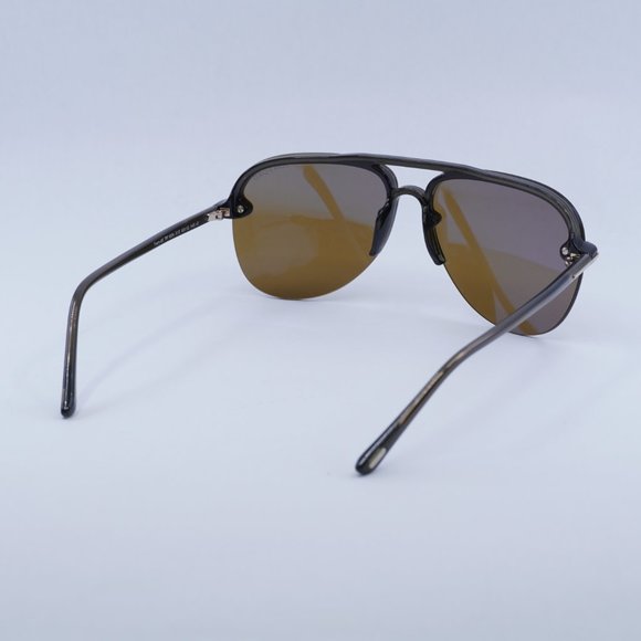 NEW TOM FORD TERRY 02 FT1004 51E MASTIC BROWN SUNGLASSES